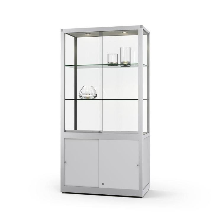 Glasvitrine mit Unterschrank